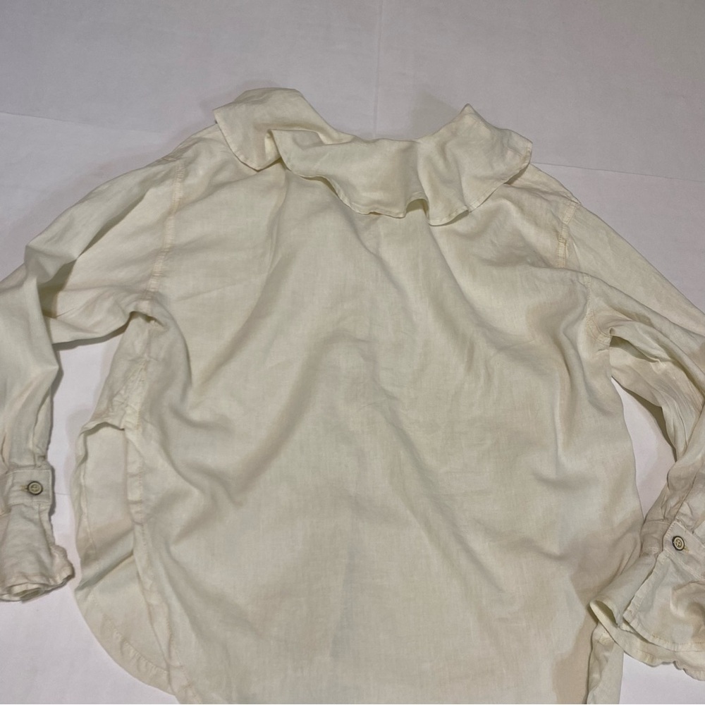 We The Free Cream Ruffled Bib Collar Blouse - Picture 12 of 16